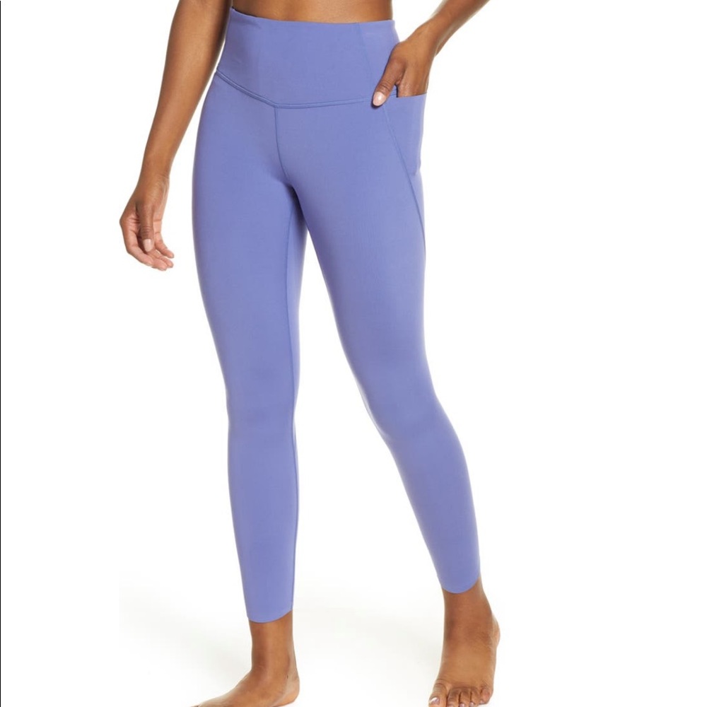 Zella High Waist Studio Lite Pocket 7/8 Leggings - Picture 1 of 6